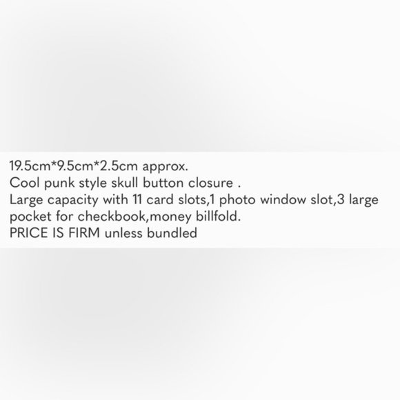 Skull Studded Purses Genuine Leather Wallet - Picture 5 of 5